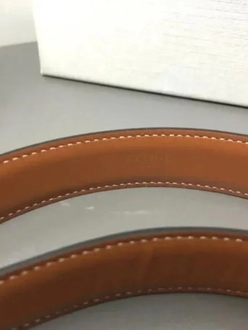 Celine Brown Belt with Gold Buckle - With Original Box - Picture 7 of 7